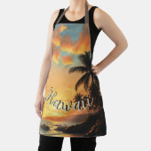 Vintage Style Hawaiian Travel Coast Sea Sunset エプロン (インサイチュ)