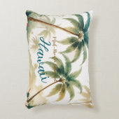 Vintage Style Hawaiian Travel Honolulu アクセントクッション (正面(垂直))