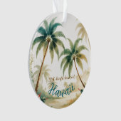 Vintage Style Hawaiian Travel Honolulu オーナメント (正面)