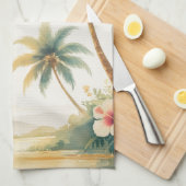 Vintage Style Hawaiian Travel Honolulu キッチンタオル (四つ折り)