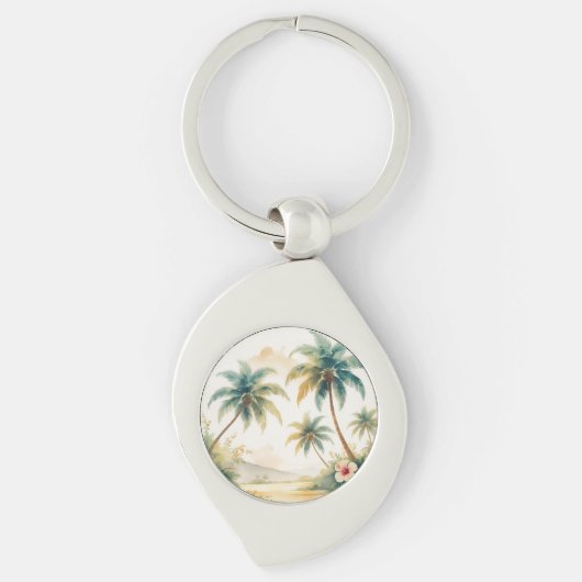 Vintage Style Hawaiian Travel Honolulu キーホルダー (正面)