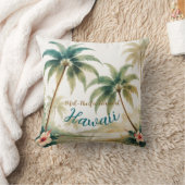 Vintage Style Hawaiian Travel Honolulu クッション (ブランケット)