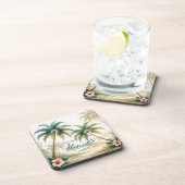 Vintage Style Hawaiian Travel Honolulu コースター (右側)