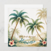 Vintage Style Hawaiian Travel Honolulu シーズンカード (正面/裏面)