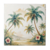 Vintage Style Hawaiian Travel Honolulu タイル (正面)