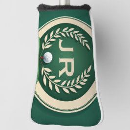 Vintage Style Heraldry Emblem Custom Name Ivory ゴルフヘッドカバー