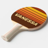 Vintage Style Horizon Striping with Name 卓球ラケット (正面アングル)