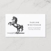 Vintage Style Horse Sketch Equestrian 名刺 (正面)