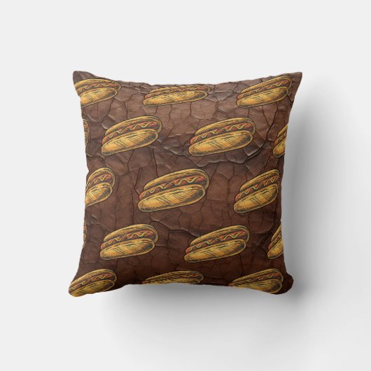 Vintage style hot dog クッション (裏面)
