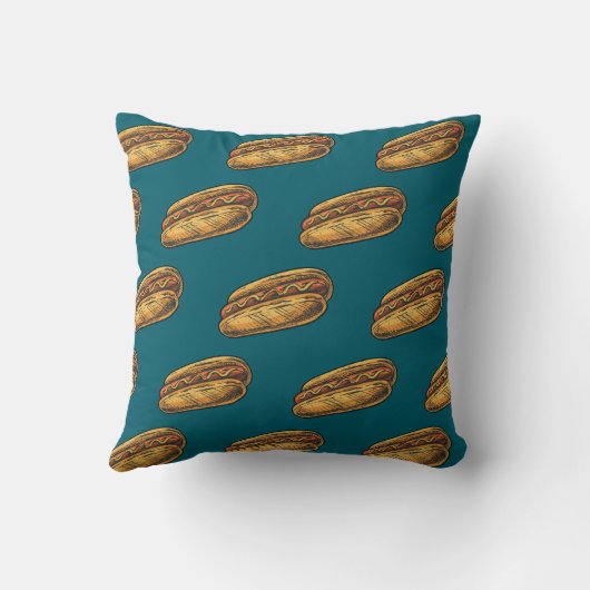 Vintage style hotdog クッション (裏面)