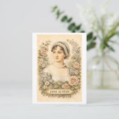 Vintage-Style Jane Austen Writer ポストカード (スタンド正面)