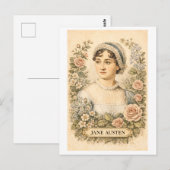 Vintage-Style Jane Austen Writer ポストカード (正面/裏面)