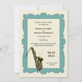 Vintage Style Jazz Save the Date 招待状 (裏面)