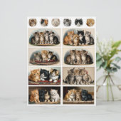 Vintage Style Kittens Ephemera Fussy Cuts (スタンド正面)