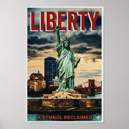 Vintage Style 'Liberty Reclaimed' Poster ポスター (正面)