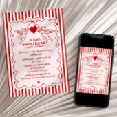 Vintage Style Little Sweetheart Doodle Baby Shower 招待状