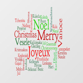 Vintage Style Merry Christmas Translation Word  ウィンドウサイン