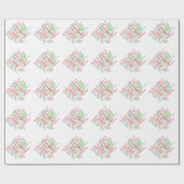 Vintage Style Merry Christmas Translation Word  ラッピングペーパー (フラット)