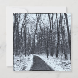 Vintage Style Photo Hiking Trail in Winter ノートカード