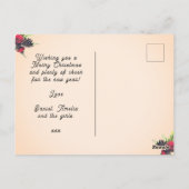 Vintage Style Pine Cone & Berries Christmas   ポストカード (裏面)