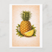 Vintage-Style Pineapple Botanical Illustration ポストカード (正面)