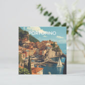 Vintage Style Portofino Genova Italy シーズンカード (スタンド正面)