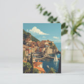 Vintage Style Portofino Genova Italy ポストカード (スタンド正面)