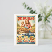 Vintage-Style Potato Advertisement ポストカード (スタンド正面)