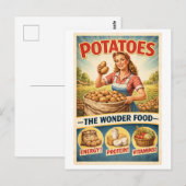 Vintage-Style Potato Advertisement ポストカード (正面/裏面)