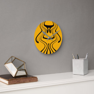 Vintage Style Retro Motivational Typography Quote ラウンド壁時計