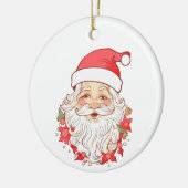 Vintage Style Santa Claus Face Christmas セラミックオーナメント (左)