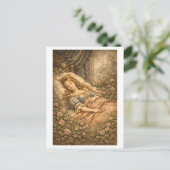 Vintage-Style Sleeping Beauty ポストカード (スタンド正面)