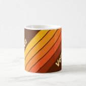 Vintage Style Stripes with Name コーヒーマグカップ (中央)