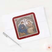 Vintage style Tristan and Isolde legend スクエアシール (封筒)
