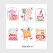 Vintage Style Valentines Sticker Sheet シール (シート)