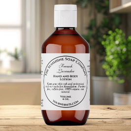 Vintage Style White Cosmetics Bottle Label ラベル