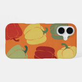 Vintage Stylized Bell Pepper Pattern iPhone 16ケース (裏面横)