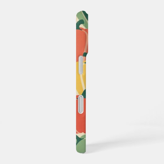 Vintage Stylized Bell Peppers iPhone 16ケース (右側面)