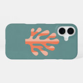 Vintage Stylized Coral iPhone 16ケース (裏面横)