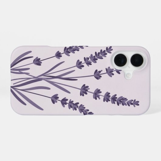 Vintage Stylized Lavender iPhone 16ケース (裏面横)