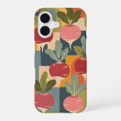 Vintage Stylized Radish Pattern iPhone 16ケース (裏面)
