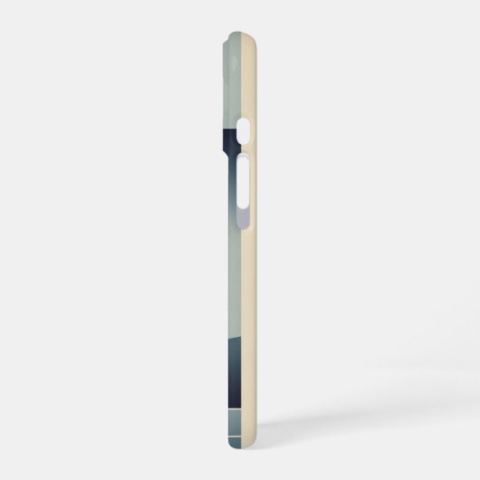 Vintage Stylized Waterfall iPhone 16ケース (左側面)