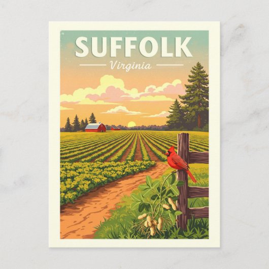 Vintage Suffolk Virginia ポストカード (正面)