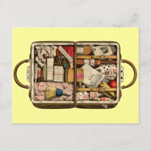 Vintage Suitcase Postcard ポストカード