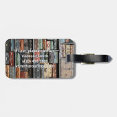 Vintage Suitcase Travel Wanderlust Photo Stylish ラゲッジタグ (裏面横)