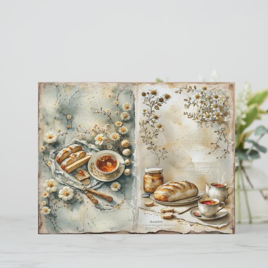 Vintage Summer Breakfast Scrapbook Paper (スタンド正面)