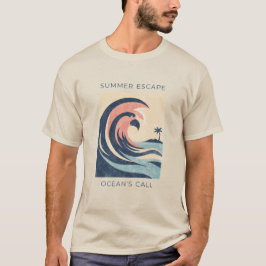 Vintage Summer Escape Ocean Wave Retro Surf Graphi Tシャツ