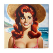 Vintage Summer Pin-up タイル (正面)