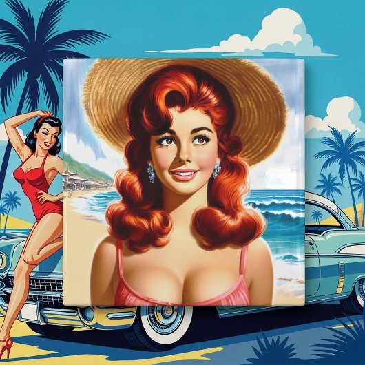 Vintage Summer Pin-up タイル
