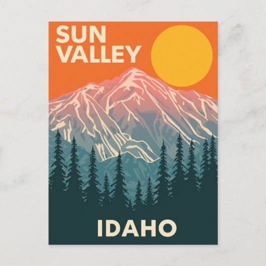 Vintage Sun Valley Idaho Travel ポストカード (正面)